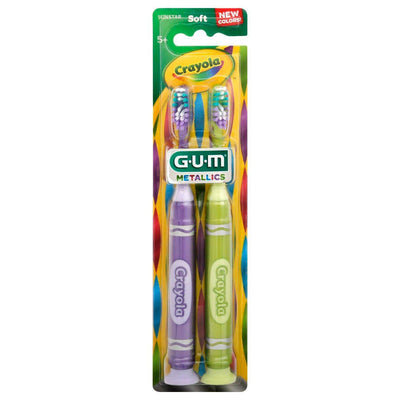 GUM Crayola Soft Toothbrushes in Metallics