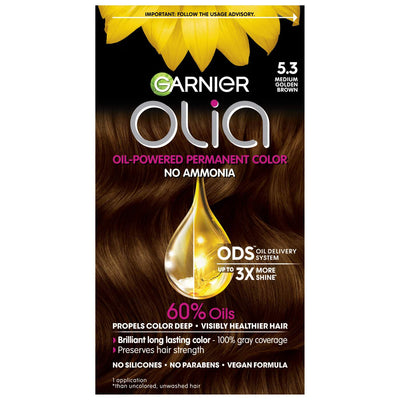 Olia Medium Golden Brown 5.3 - No Ammonia Permanent Hair Color