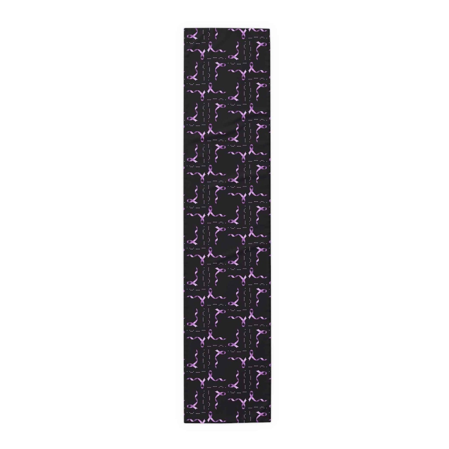 Couverture de table HOPE en code Morse pour la sensibilisation à l'épilepsie - Design de ruban viole