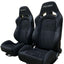2nd Option Racing 1052 Seats - Premium Black Suede