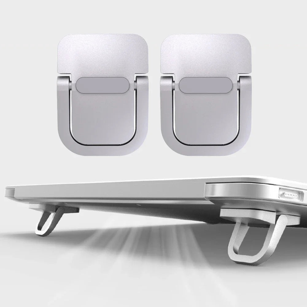 Mini Foldable Laptop Stand, Portable Computer Keyboard , Self-Adhesive Invisible Notebook Stand and Keyboard Lift for Desk - Korvel