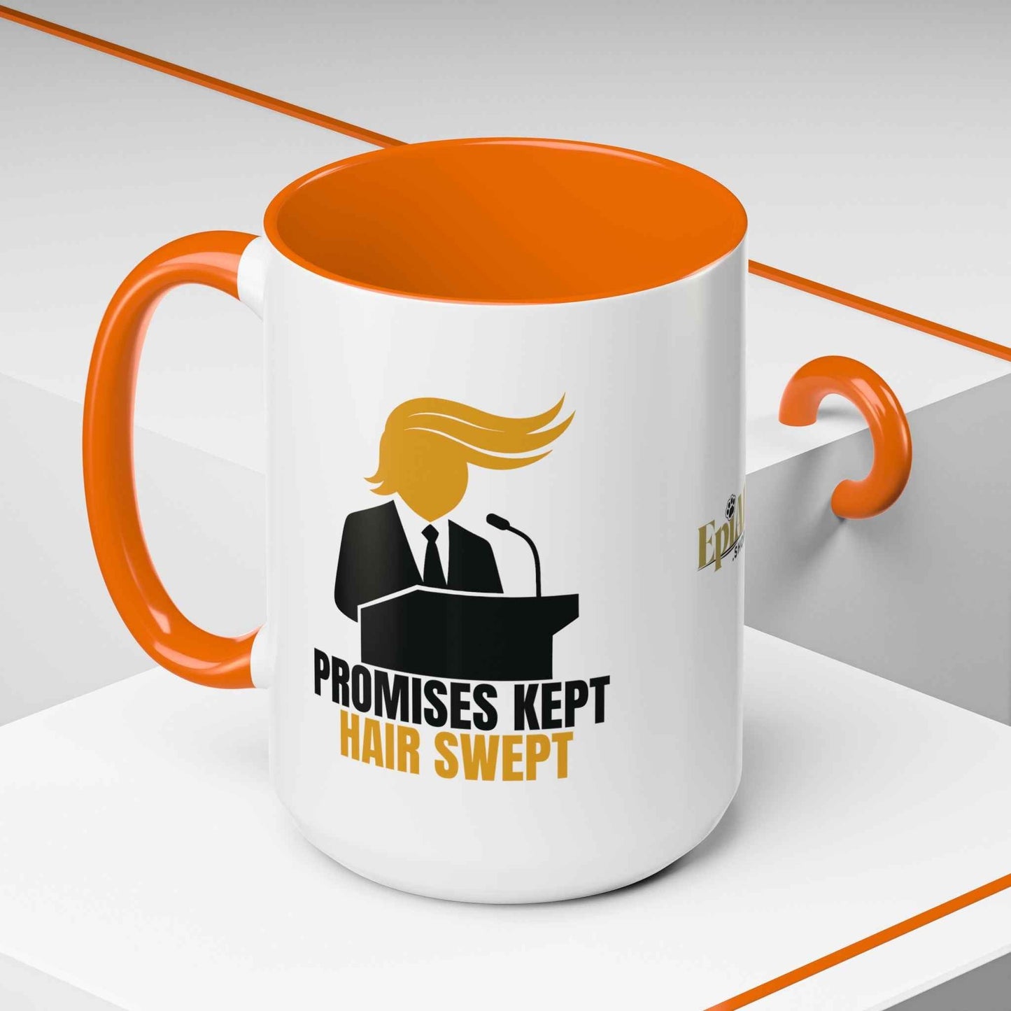 Promises Kept, Hair Swept Two-Tone Coffee Mug