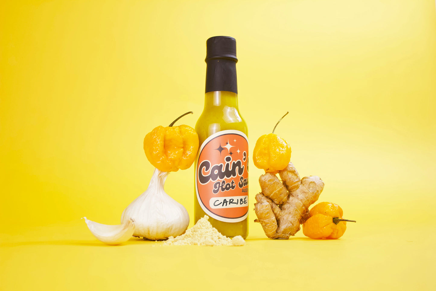 Cain's Caribé Hot Sauce – Tropical Scotch Bonnet & Mustard Blend, 5 oz