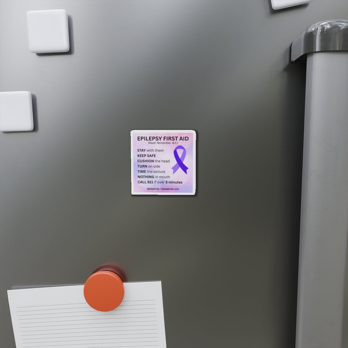 Imán de Primeros Auxilios para Epilepsia | Lee. Recuerda. Actúa.