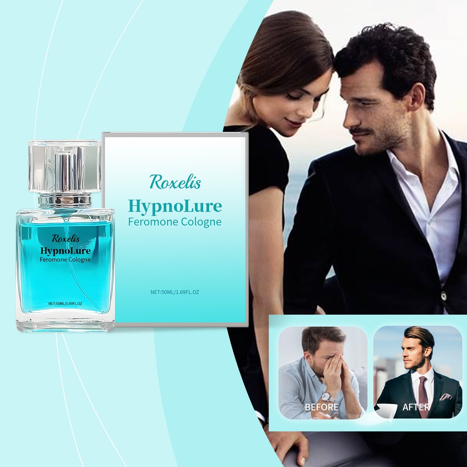 Feromone Cologne, Cologne Exudes A Classic Fragrance To Enhance Charm. Portable Natural Fresh Fragrance - Korvel