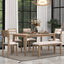 TREXM Classic and Traditional Style 6 - Piece Dining Set, Includes Dining Table, 4 Upholstered Chairs & Bench (Natural Wood Wash） - Korvel