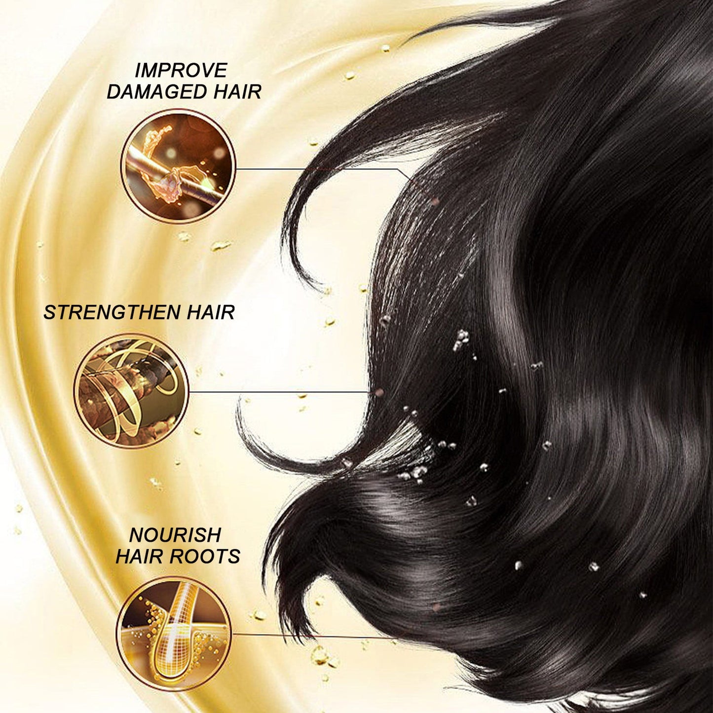 Castor Oil, Nourish And Repair Damaged Hair Dry Strength Solid Hair Smooth Hair Oil - Korvel
