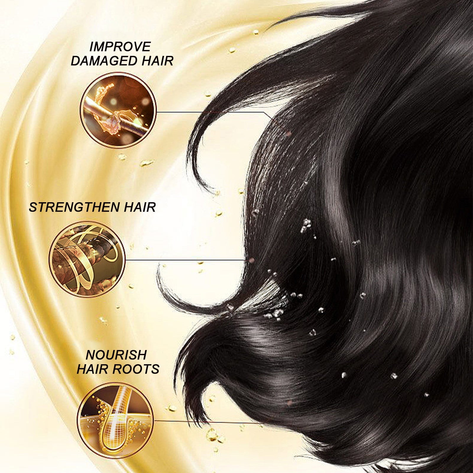 Castor Oil, Nourish And Repair Damaged Hair Dry Strength Solid Hair Smooth Hair Oil - Korvel