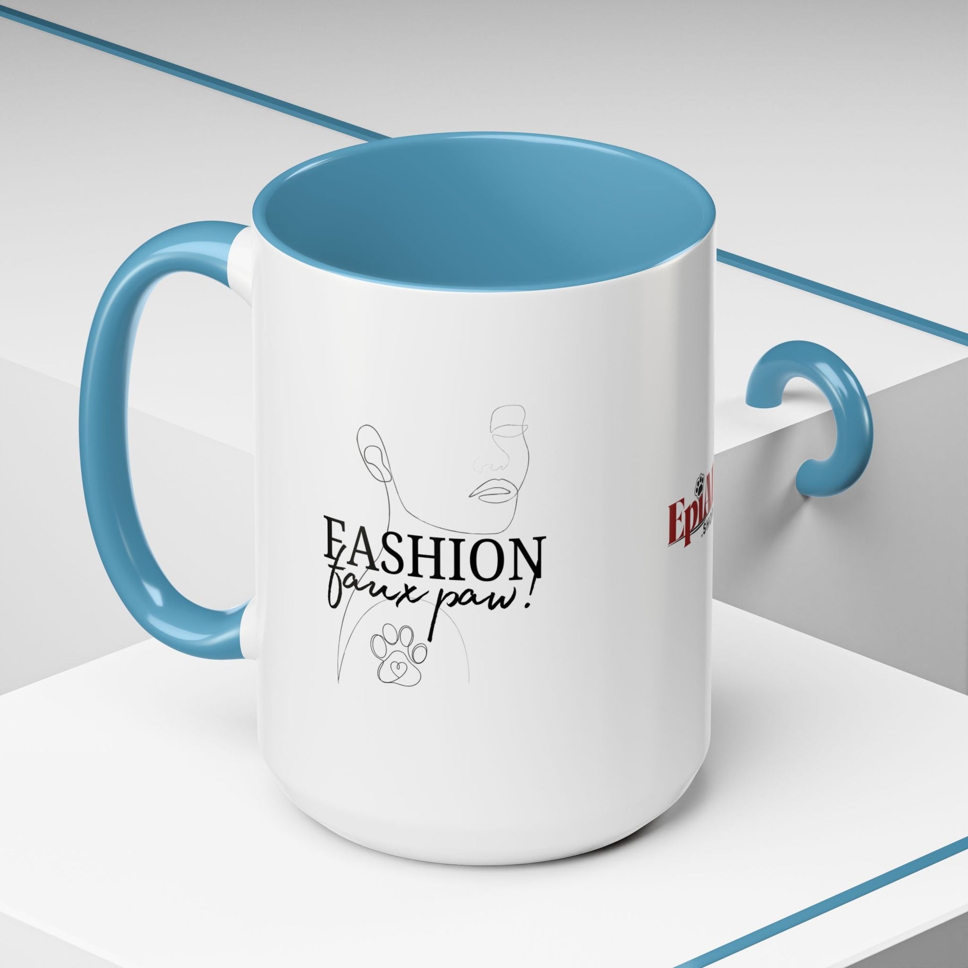Stylish Faux Paw Accent Coffee Mug - Perfect for Your Brew (11oz & 15oz) - Korvel