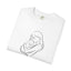 Camiseta Madre y Gato Abrazo | Camiseta Minimalista de Arte Lineal para Mamás de Gatos