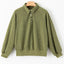 Half Snap Long Sleeve Sweatshirt