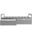 Twin size platform bed, with two drawers, gray - Korvel