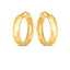 14k Yellow Gold Wedding Band Hoops - Elegant Design