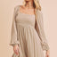 Vestido Mini de Cuello Cuadrado con Volantes para Mujeres