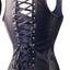 Black Steampunk Faux Leather Overbust Corset