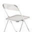 Transparent chair, stackable folding chair, PC plastic living room chair, chrome frame foldable acrylic chair, O-Clear - Korvel
