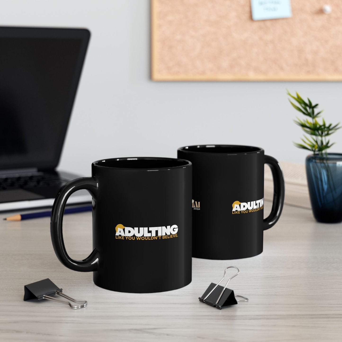Mug en céramique noire Adulting - 11oz et 15oz