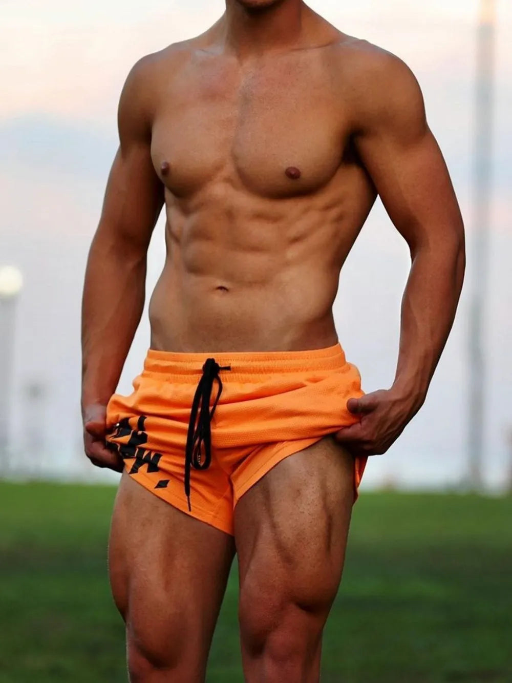 Pantalones Cortos Activos de Talla Grande para Hombre con Cinta Ajustable