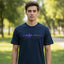 Camiseta Unisex Minimalista de Concienciación sobre la Epilepsia con Onda EEG - Diseño Púrpura