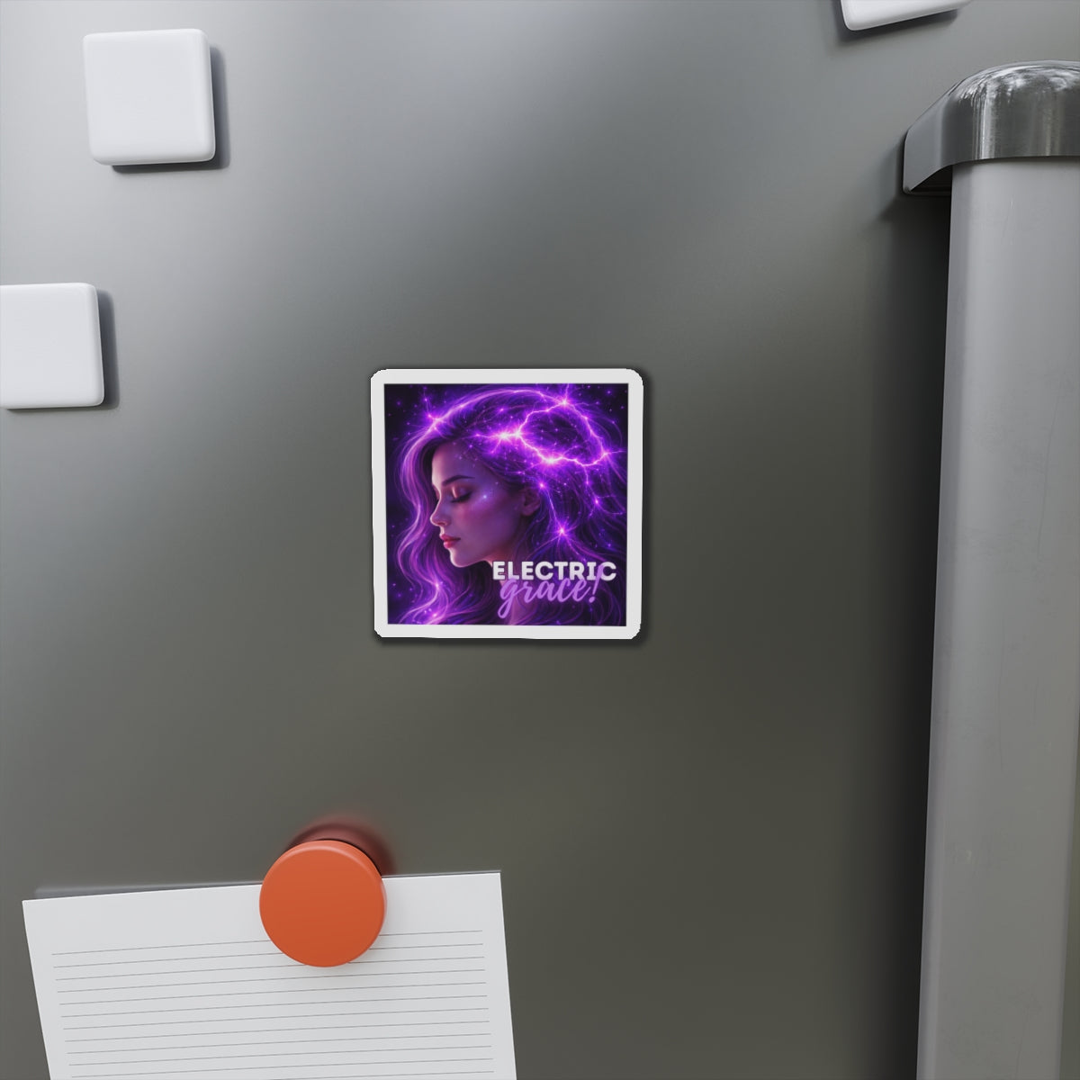 Electric Grace Magnet – Purple Energy Art Design