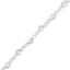 Bracelet en argent sterling .925 avec accents de diamant en spirale courbée - 7,25"