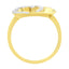 Bague en forme de cœur en diamant en or jaune 14KT - Taille 7