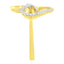 Bague en forme de cœur en diamant en or jaune 14KT - Taille 7