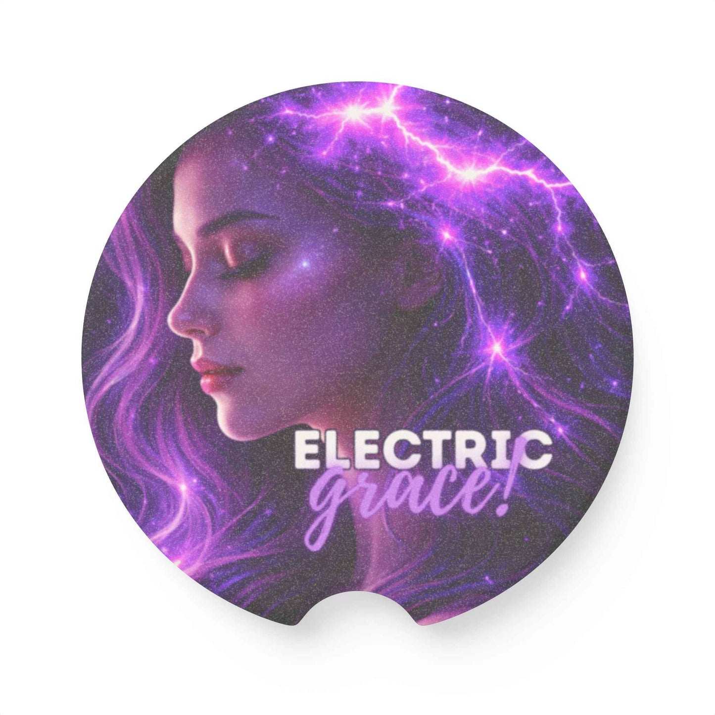 Electric Grace Epilepsy Awareness Soapstone Car Coaster