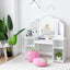Kids Tri Folding Mirror Makeup Vanity Table Set - White