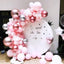 Kit de Ballons en Arch de 108 pcs Rose Blanc Métallique