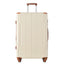 Hardshell Luggage Sets 3 Pcs Spinner Suitcase with TSA Lock Lightweight 20''24''28'' Brown white + ABS - Korvel