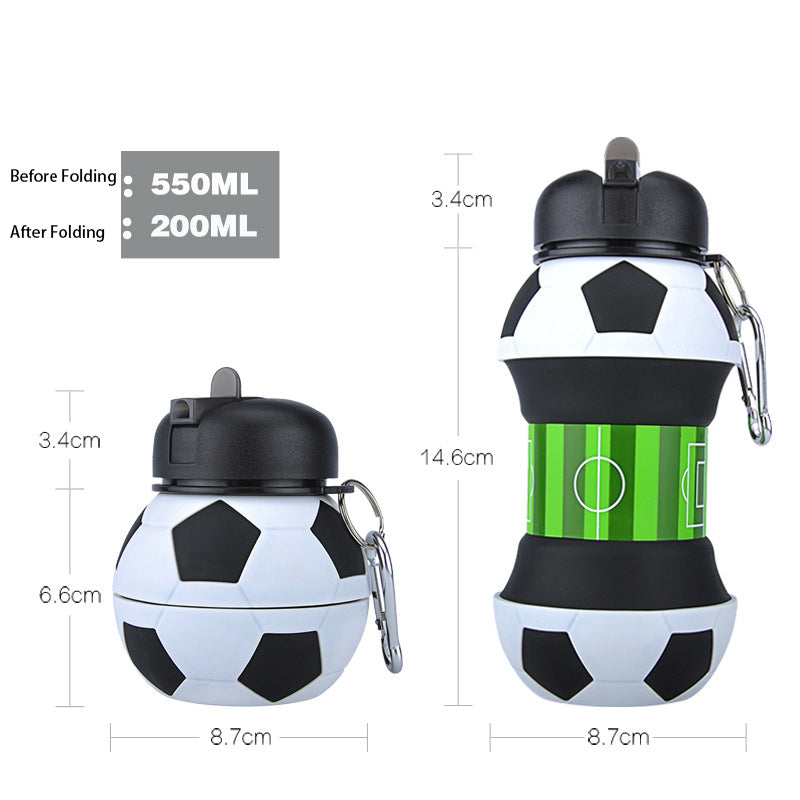 Botella de Agua Plegable de Silicona Portátil para Actividades al Aire Libre