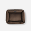 Luxurious Cotton Dog Sleeper Bed in Rich Brown