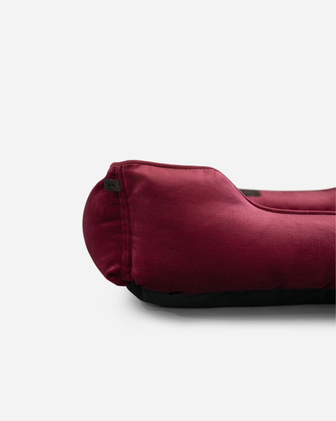 Luxurious Velvet Dog Bed in Rich Wine Color
