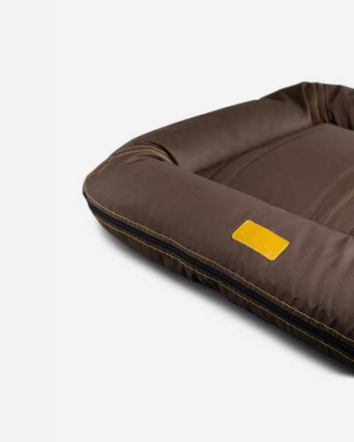 Premium Waterproof Lounger Dog Bed in Rich Brown
