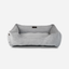 Luxurious Gray Corduroy Dog Sleeper Bed