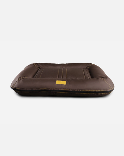 Premium Waterproof Lounger Dog Bed in Rich Brown