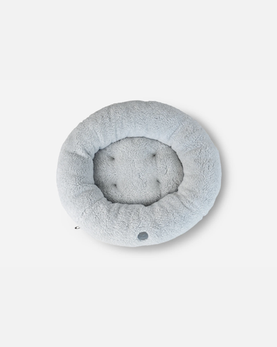 Plush Gray Donut Dog Bed for Ultimate Comfort