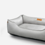 Luxurious Velvet Orthopedic Dog Bed in Gray