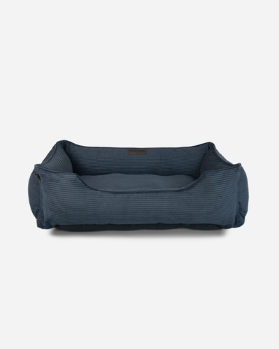 Luxurious Graphite Corduroy Dog Sleeper Bed