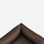 Luxurious Cotton Dog Sleeper Bed in Rich Brown
