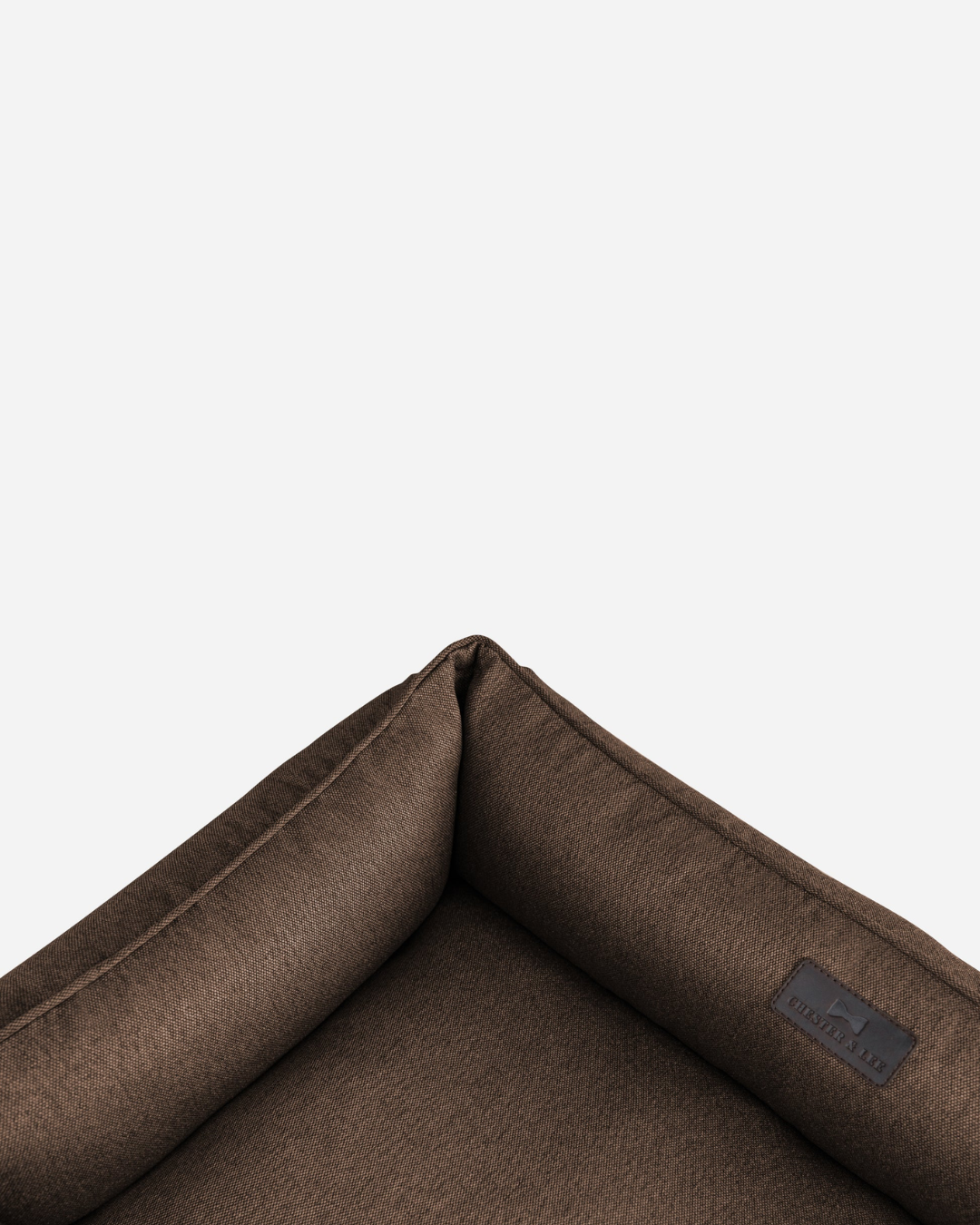 Luxurious Cotton Dog Sleeper Bed in Rich Brown