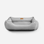 Luxurious Velvet Orthopedic Dog Bed in Gray