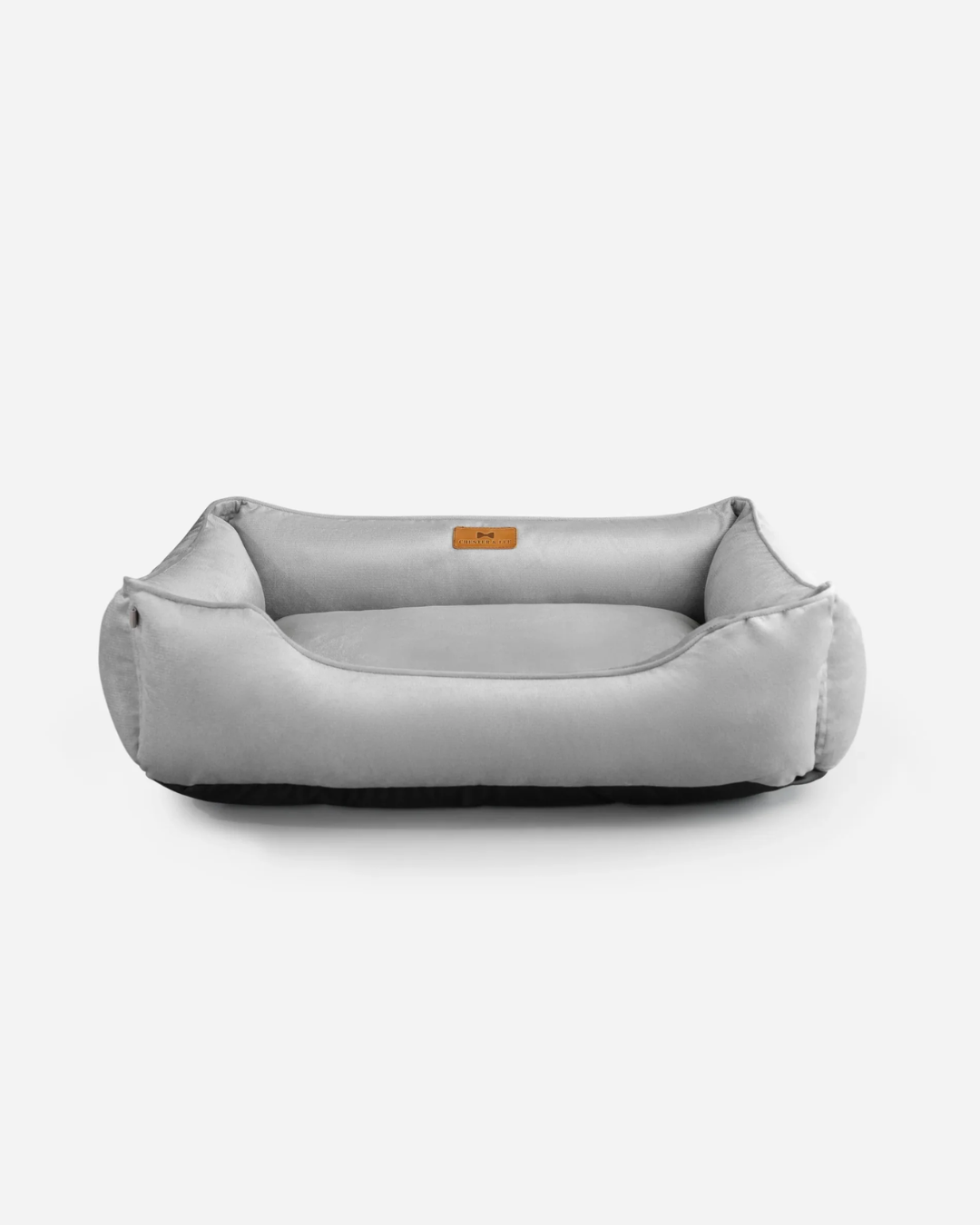 Luxurious Velvet Orthopedic Dog Bed in Gray
