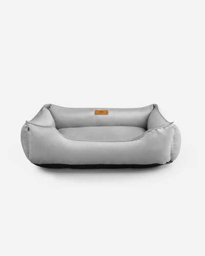Luxurious Velvet Orthopedic Dog Bed in Gray