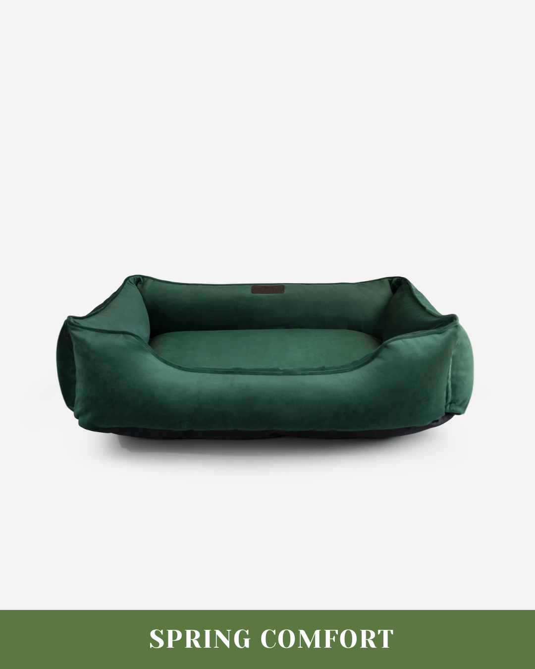 Lit Orthopédique en Velours Luxueux pour Chien en Vert