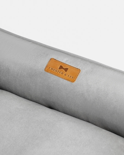 Luxurious Velvet Orthopedic Dog Bed in Gray