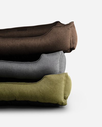 Luxurious Cotton Sleeper Dog Bed in Elegant Gray