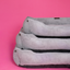 Luxurious Gray Corduroy Dog Sleeper Bed