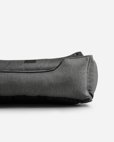 Luxurious Cotton Sleeper Dog Bed in Elegant Gray